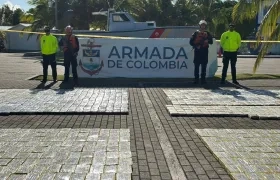 Clorhidrato de cocaína incautada por la Armada y la Policía. 