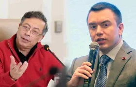 El Presidente Gustavo Petro y el mandatario de Ecuador, Daniel Noboa.