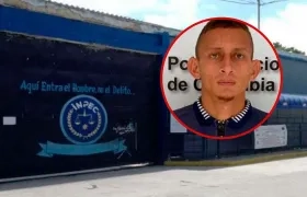 Omar Acuña Machado y una fachada de la Penitenciaría de El Bosque