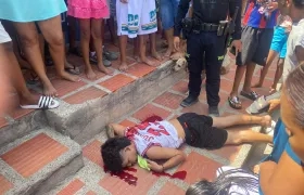 Sitio donde quedó tendido en el hombre en el barrio Carrizal. 