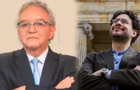 Jorge Lemus y el candidato presidencial Iván Cepeda. 