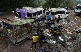 Lugar donde se presentó el atentado terrorista en la tarde del sábado. 