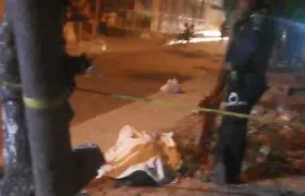 Lugar donde sucedió el homicidio en Los Almendros.