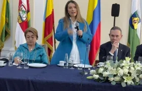Paloma Valencia en la reunión con el Directorio Nacional del Partido Conservador.