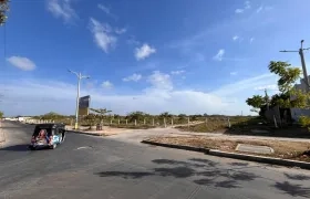 Paradero de buses donde se registran los atracos. 