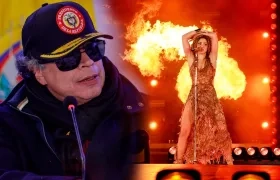 El Presidente Gustavo Petro y Shakira.