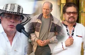 El Presidente Gustavo Petro, 'Simón Trinidad' e 'Iván Márquez'.