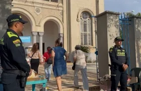 Policía haciendo presencia en iglesias de Barranquilla