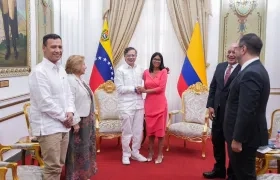 Reunión de Petro y Delcy Rodríguez.