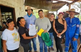 Una de las familias beneficiadas.