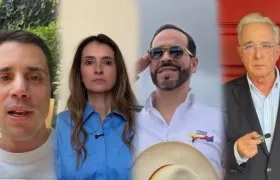 Tomás Uribe, Paloma Valencia, Abelardo De La Espriella y Álvaro Uribe Vélez.