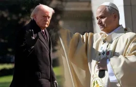 El Presidente de Estados Unidos, Donald Trump, y el Papa León XIV. 