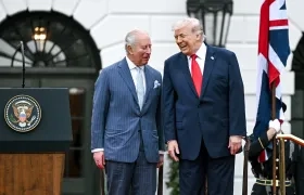 El Rey Carlos III y el presidente de Estados Unidos, Donald Trump. 