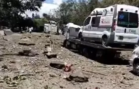 Así quedó la Vía Panamericana tras el ataque terrorista.