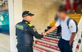 Visita de los policías en los colegios.