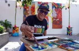 El acuarelista barranquillero Néstor Loaiza.