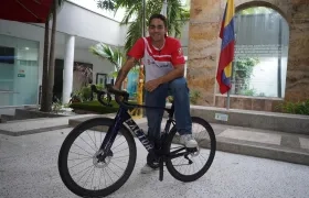 Cristian Ortega, ciclista atlanticense. 