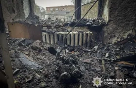 Destrucción en Ucrania por los ataques de Rusia.