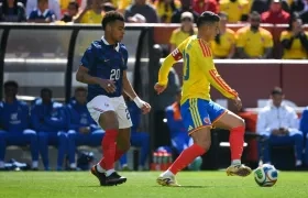 James Rodríguez durante el partido de Colombia contra Francia. 
