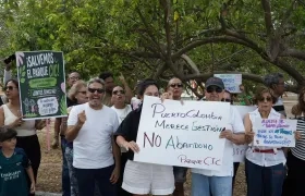 Habitantes de Montecarmelo protestan por abandono del Parque Internacional del Caribe.