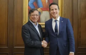 Presidente Gustavo Petro y el senador estadounidense, Bernie Moreno.