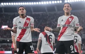Kendry Páez y Sebastián Driussi, jugadores de River Plate.