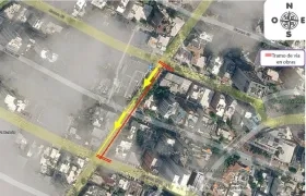 Mapa con el cierre parcial. 
