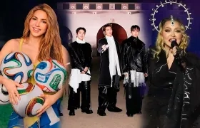 Shakira, la banda BTS y Madonna. 
