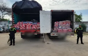 Los alimentos recuperados.
