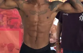 Boxeador Yeiner Gómez. 