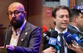 Carlos Carrillo, director de la UNGRD, y Daniel Quintero, Supersalud. 