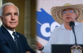 El representante Carlos Giménez y el Presidente Gustavo Petro.