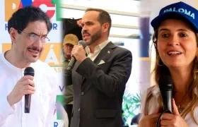 Los candidatos Iván Cepeda, Abelardo De La Espriella y Paloma Valencia.