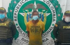 Tilson Cantillo Morales cuando fue capturado por la Policía. 