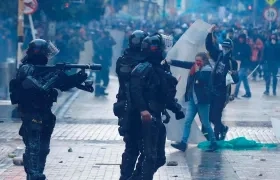 El grupo Esmad durante las protestas sociales. 