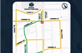 Esquema de señalización y desvío por la medida. 