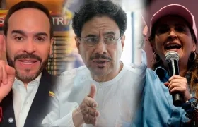 Abelardo De La Espriella, Iván Cepeda y Paloma Valencia