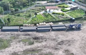 La Granja Solar de Juan Mina y los paneles.