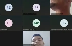 Los dos imputados durante la audiencia de este miércoles. 