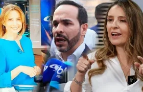 La periodista María Lucía Fernández, Abelardo De La Espriella y Paloma Valencia.