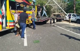 Aspecto del accidente ocurrido en la mañana de este martes. 