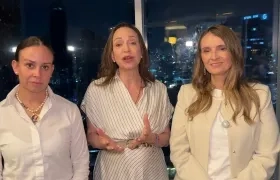 María Claudia Tarazona, María Corina Machado y Paloma Valencia.