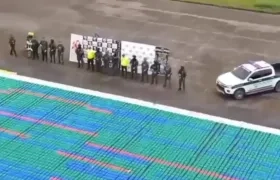 Marihuana incautada por la Policía y el Ejército. 