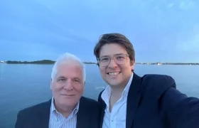 Miguel Uribe Londoño y su hijo Miguel Uribe.