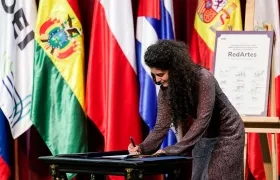 La ministra de las Culturas, las Artes y los Saberes, Yannai Kadamani Fonrodona.