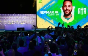 Momento del anuncio de Neymar.