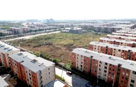 Predio en la urbanización Ciudad del Puerto donde se construirá el Comando de la Policía Metropolitana de Soledad y Malambo. 