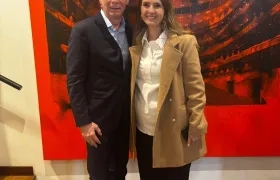 El senador electo Yessid Pulgar y la candidata Paloma Valencia.