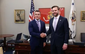 El presidente de Ecuador, Daniel Noboa, junto a JD Vance, vicepresidente de Estados Unidos.