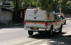 Tránsito de la Policía en Medicina Legal, en Barranquilla. 